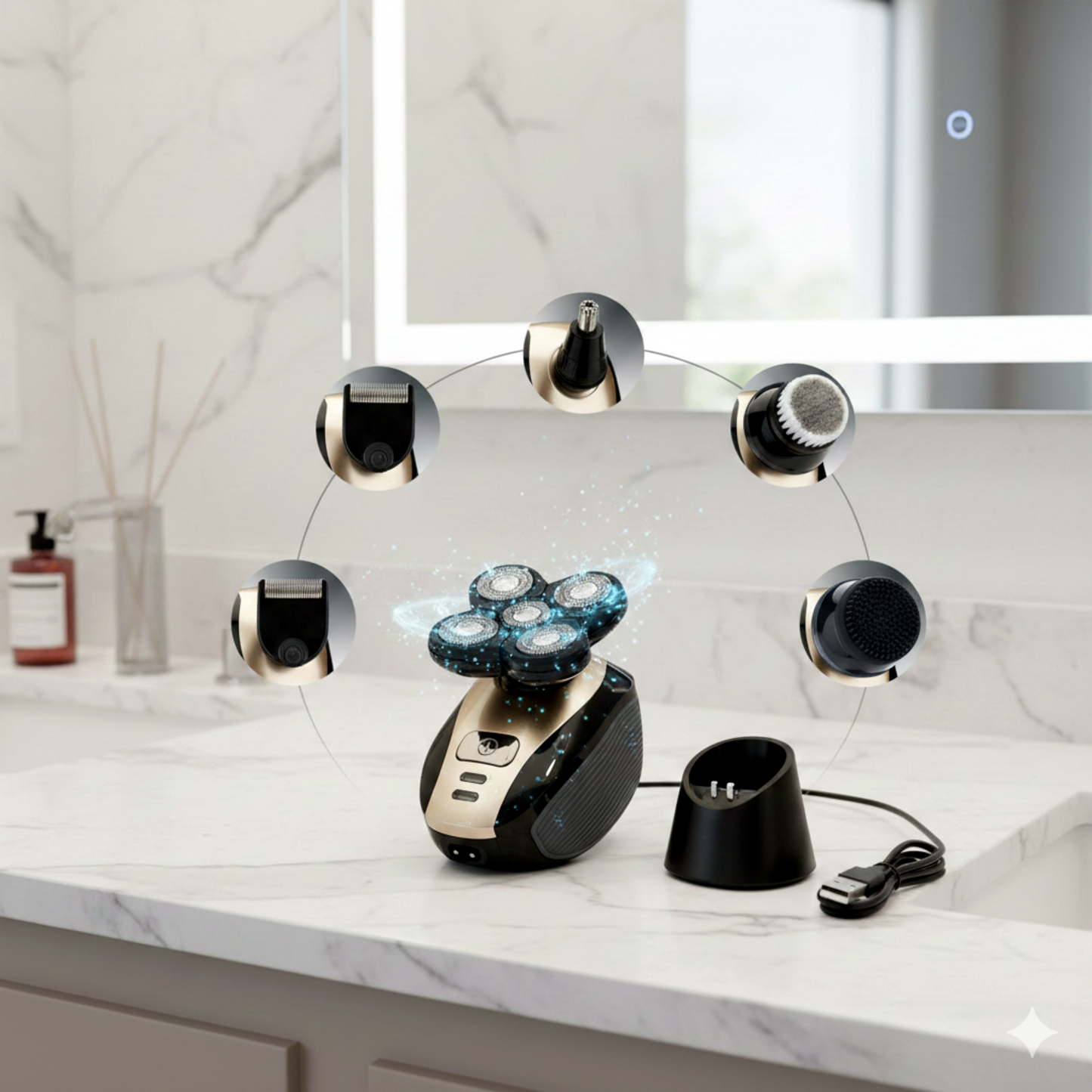 CoreGroom One™ – Rasoio Elettrico Wet & Dry